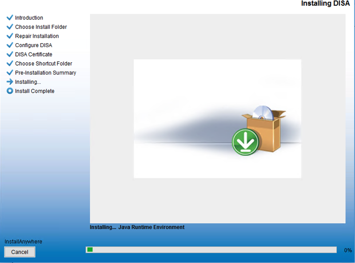 Screenshot 8, Installing & Configuring the Desktop Integration Siebel Adapter (DISA) (after: 4. Select the Generate Certificate Using Existing Keystore option and select…)