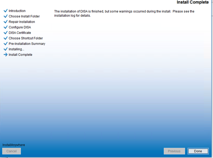 Screenshot 9, Installing & Configuring the Desktop Integration Siebel Adapter (DISA) (after: 4. Select the Generate Certificate Using Existing Keystore option and select…)