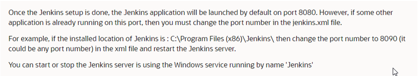 Screenshot 7, Installing Jenkins (after: 3. Click Finish to complete the installation)
