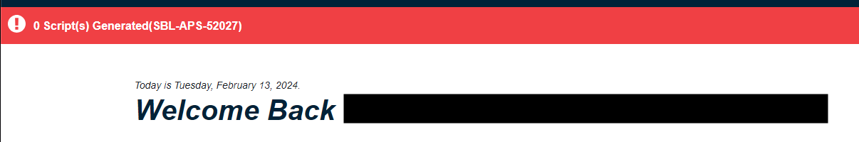 Siebel Open UI showing an error as a red banner across the top of the page instead of a popup